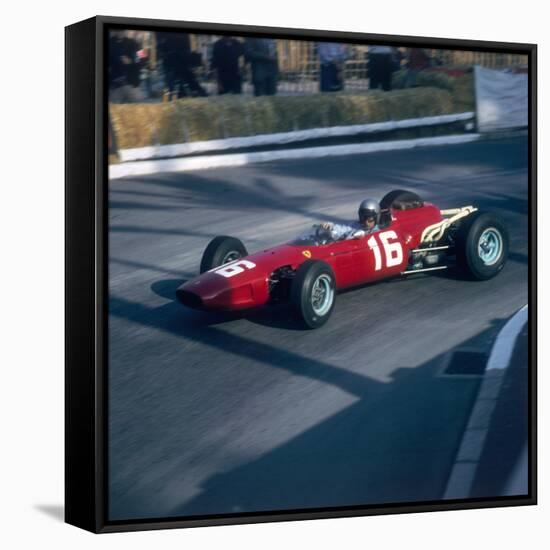 Lorenzo Bandini Driving a Ferrari 246, in the Monaco Grand Prix, Monte Carlo, 1966-null-Framed Stretched Canvas