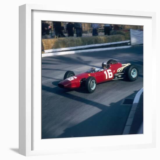 Lorenzo Bandini Driving a Ferrari 246, in the Monaco Grand Prix, Monte Carlo, 1966-null-Framed Photographic Print