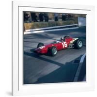 Lorenzo Bandini Driving a Ferrari 246, in the Monaco Grand Prix, Monte Carlo, 1966-null-Framed Photographic Print