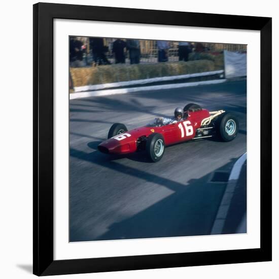 Lorenzo Bandini Driving a Ferrari 246, in the Monaco Grand Prix, Monte Carlo, 1966-null-Framed Photographic Print