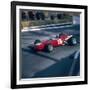 Lorenzo Bandini Driving a Ferrari 246, in the Monaco Grand Prix, Monte Carlo, 1966-null-Framed Photographic Print