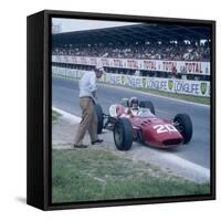 Lorenzo Bandini in a Ferrari 312, French Grand Prix, Reims, France, 1966-null-Framed Stretched Canvas