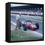 Lorenzo Bandini in a Ferrari 312, French Grand Prix, Reims, France, 1966-null-Framed Stretched Canvas