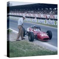 Lorenzo Bandini in a Ferrari 312, French Grand Prix, Reims, France, 1966-null-Stretched Canvas