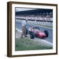 Lorenzo Bandini in a Ferrari 312, French Grand Prix, Reims, France, 1966-null-Framed Photographic Print