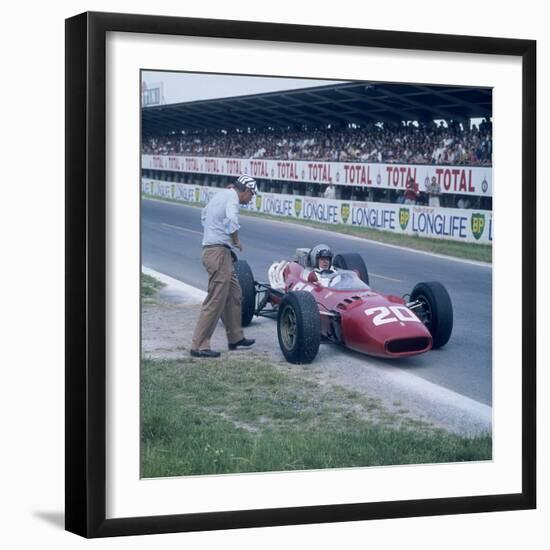 Lorenzo Bandini in a Ferrari 312, French Grand Prix, Reims, France, 1966-null-Framed Photographic Print