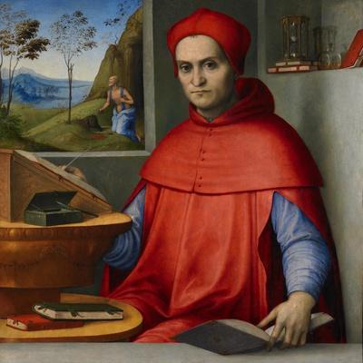 Portrait of a Cardinal in His Study, C.1510-20 (Oil and Tempera on Poplar Panel)