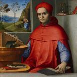 Portrait of a Cardinal in His Study, C.1510-20 (Oil and Tempera on Poplar Panel)-Lorenzo Costa-Giclee Print