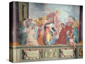 Lorenzo De Medici and Apollo Welcome the Muses and Virtues to Florence-Cecco Bravo-Stretched Canvas