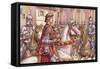 Lorenzo De Medici Reviews Loyal Soldiers in Florence's Piazza Di Signoria-null-Framed Stretched Canvas