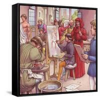 Lorenzo De Medici Visits the School for Artists-Pat Nicolle-Framed Stretched Canvas