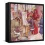 Lorenzo De Medici Visits the School for Artists-Pat Nicolle-Framed Stretched Canvas