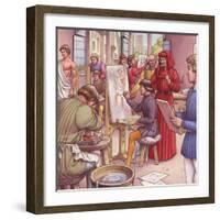 Lorenzo De Medici Visits the School for Artists-Pat Nicolle-Framed Giclee Print