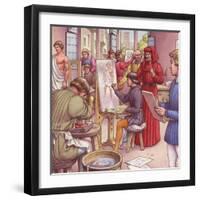 Lorenzo De Medici Visits the School for Artists-Pat Nicolle-Framed Giclee Print