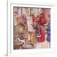 Lorenzo De Medici Visits the School for Artists-Pat Nicolle-Framed Giclee Print