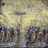Detail of the doors of Paradise showing the Israelites at Jericho, 15th century-Lorenzo Ghiberti-Giclee Print