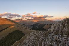 Costacciaro at sunset, Monte Cucco Park, Apennines, Umbria, Italy, Europe-Lorenzo Mattei-Photographic Print