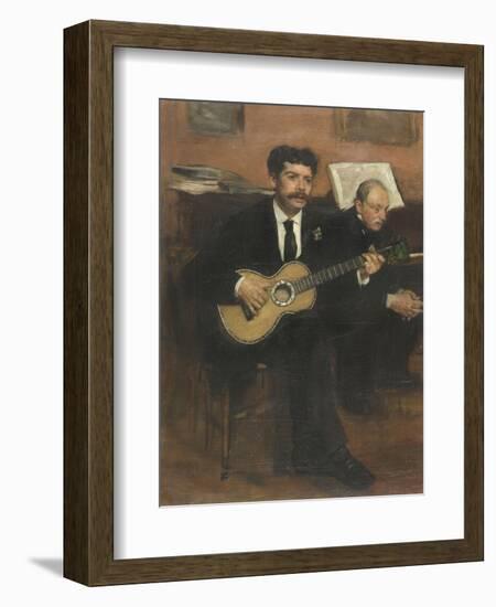 Lorenzo Pagans (1838-1883), ténor espagnol et Auguste De Gas (1807-1874), père de l'artiste-Edgar Degas-Framed Giclee Print