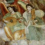 Angel with a lute and angel with a violin, detail depicting the Coronation of the Virgin. 1521-Lorenzo Torresani-Giclee Print