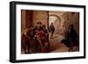 Lorenzo Valles/ Death of Juan de Escobedo. Around 1879. Table. 26.5 x 35cm.-LORENZO VALLES-Framed Premium Giclee Print