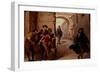 Lorenzo Valles/ Death of Juan de Escobedo. Around 1879. Table. 26.5 x 35cm.-LORENZO VALLES-Framed Premium Giclee Print