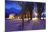 Loretokapelle close Sankt Märgen in winter at night, Black Forest, Baden-Wurttemberg, Germany-Markus Lange-Mounted Photographic Print