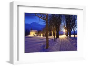 Loretokapelle close Sankt Märgen in winter at night, Black Forest, Baden-Wurttemberg, Germany-Markus Lange-Framed Photographic Print