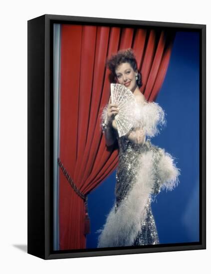 Loretta Young (photo)-null-Framed Stretched Canvas