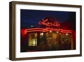 Lori's Diner at Night, San Francisco, California-Anna Miller-Framed Photographic Print
