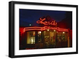 Lori's Diner at Night, San Francisco, California-Anna Miller-Framed Photographic Print