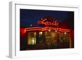 Lori's Diner at Night, San Francisco, California-Anna Miller-Framed Photographic Print