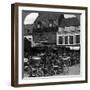 Lorries and Motorcycles of the Indian Army Corps, Merville, France, World War I, 1914-1918-null-Framed Photographic Print