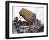 Lorry Arrives at Waste Tipping Area at Landfill Site, Mucking, London-Louise Murray-Framed Photographic Print