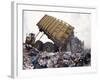 Lorry Arrives at Waste Tipping Area at Landfill Site, Mucking, London-Louise Murray-Framed Photographic Print