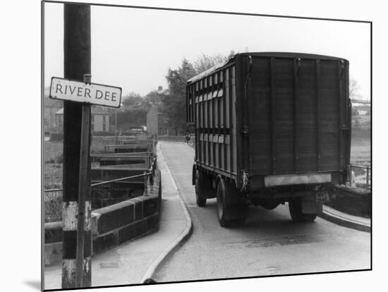 Lorry Going over Bridge-null-Mounted Photographic Print