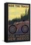 Los Alamos, New Mexico - Mountain Bike Scene-Lantern Press-Framed Stretched Canvas