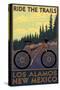 Los Alamos, New Mexico - Mountain Bike Scene-Lantern Press-Stretched Canvas