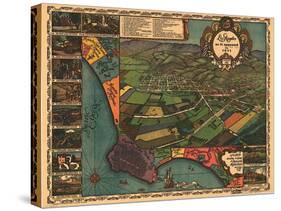 Los Angeles 1871-Vintage Reproduction-Stretched Canvas