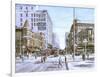 Los Angeles: 5Th And Hill-Stanton Manolakas-Framed Giclee Print
