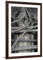 Los Angeles, Aerial of Judge Harry Pregerson Interchange and Highway-David Wall-Framed Photographic Print