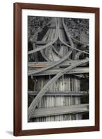 Los Angeles, Aerial of Judge Harry Pregerson Interchange and Highway-David Wall-Framed Photographic Print