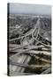 Los Angeles, Aerial of Judge Harry Pregerson Interchange and Highway-David Wall-Stretched Canvas