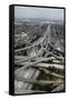 Los Angeles, Aerial of Judge Harry Pregerson Interchange and Highway-David Wall-Framed Stretched Canvas