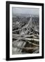 Los Angeles, Aerial of Judge Harry Pregerson Interchange and Highway-David Wall-Framed Photographic Print