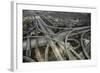 Los Angeles, Aerial of Judge Harry Pregerson Interchange and Highway-David Wall-Framed Photographic Print