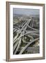 Los Angeles, Aerial of Judge Harry Pregerson Interchange and Highway-David Wall-Framed Photographic Print