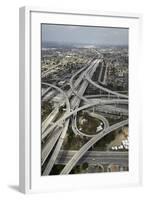 Los Angeles, Aerial of Judge Harry Pregerson Interchange and Highway-David Wall-Framed Photographic Print