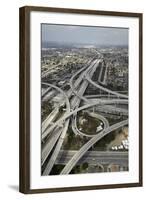 Los Angeles, Aerial of Judge Harry Pregerson Interchange and Highway-David Wall-Framed Photographic Print