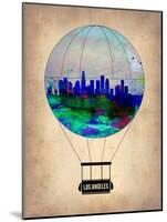 Los Angeles Air Balloon-NaxArt-Mounted Art Print