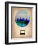 Los Angeles Air Balloon-NaxArt-Framed Art Print